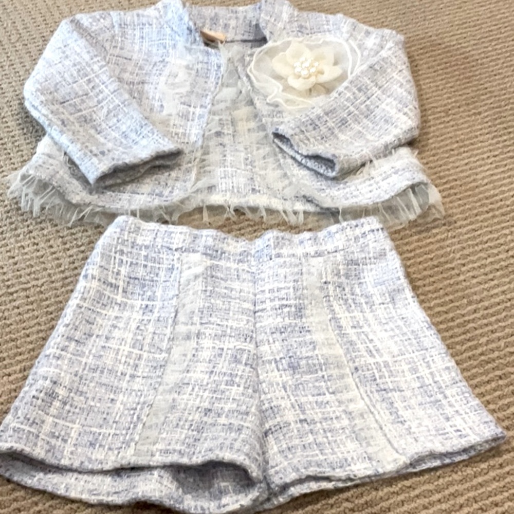 DMB COUTURE KIDS AMAZING TWEED JACKET AND SHORTS DESIGNER INSPIRED